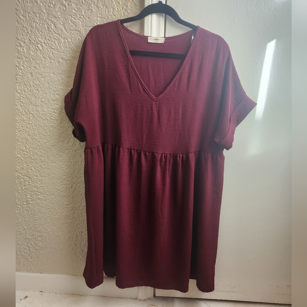 entro- burgundy dress